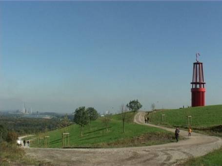 Moers : Halde Rheinpreussen, Weg zur Grubenlampe